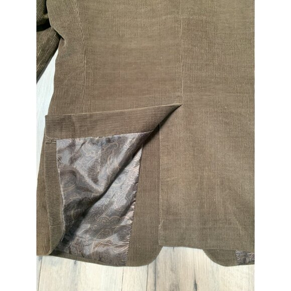 Chaps Men’s 38R Brown Corduroy 2 Button Sport Coat Single Vent Standard Notch 4 - Picture 5 of 11